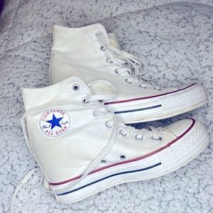 Converse Chuck Taylor All Star Hi Top Platinum Plus Hidden Wedge 543320C size 7